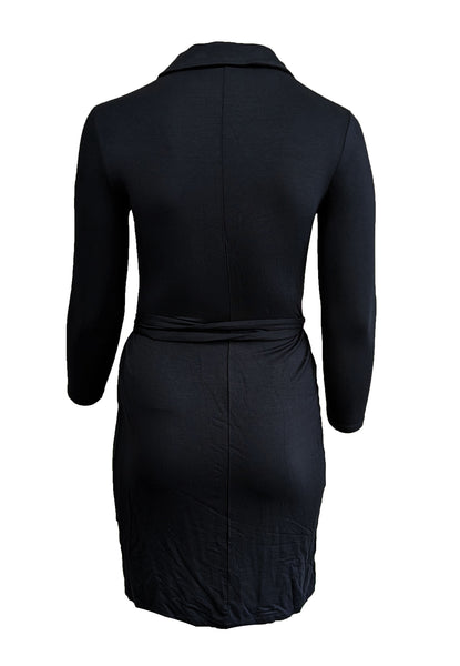 GANT Women's Navy Fitted Wrap Dress with Collar 405310 NWT