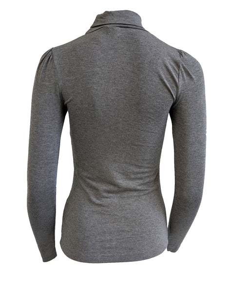 GANT Women's Dark Grey Babydoll Roll Neck Top 406422 $115 NWT