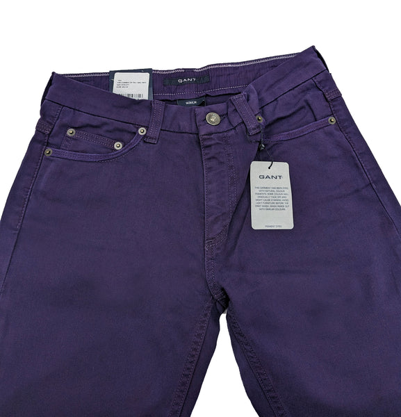 GANT Women's Violet Garment Dyed Twill Carol Bootcut Pants Size 29/34 NWT