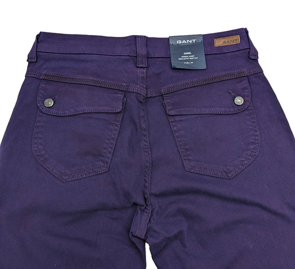 GANT Women's Violet Garment Dyed Twill Carol Bootcut Pants Size 29/34 NWT