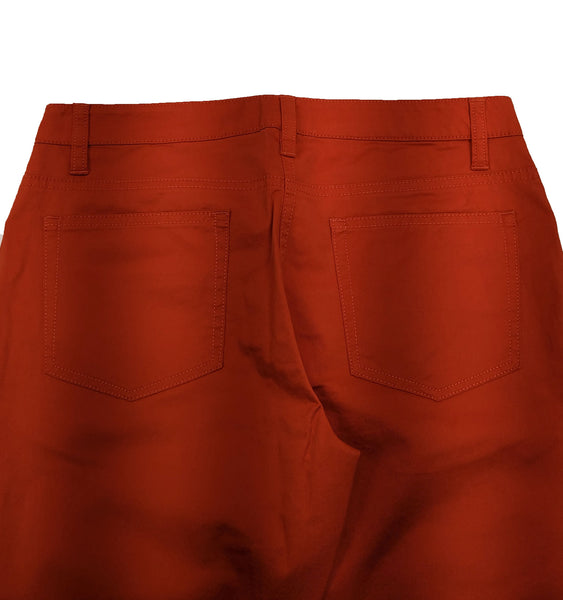 GANT Women's Brick Orange Kelly Cropped Twill Pants Size 28 NWT