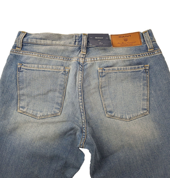 GANT Women's Mid Blue Lara Vintage Denim Jeans  410905 $228 NWT