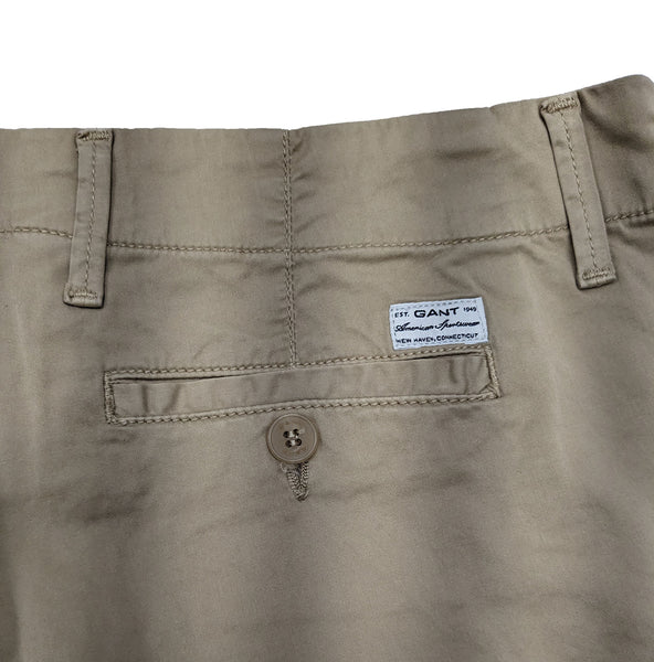 GANT Women's Dark Khaki Classic Washed Cropped Chinos Size 12 $188 NWT