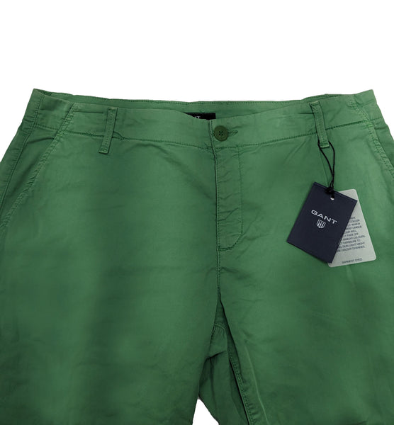 GANT Women's Kiwi Green Classic Washed Cropped Chinos $188 NWT