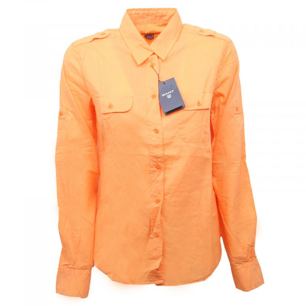 GANT Women's Crispy Peach M.M. Voile Utlility Shirt 431777 NWT