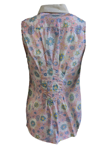 Gant Women's Pastel Pink Flower Printed Tank Blouse Size 8 $148 NWT