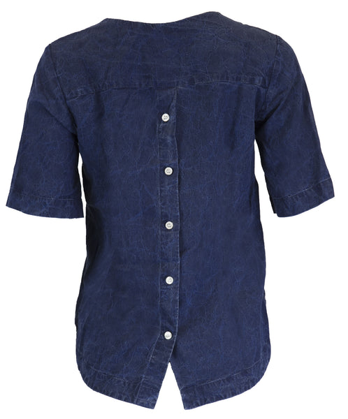 GANT RUGGER Women's Dark Indigo Shirt Back Blouse 4382000 Size S $120 NWT