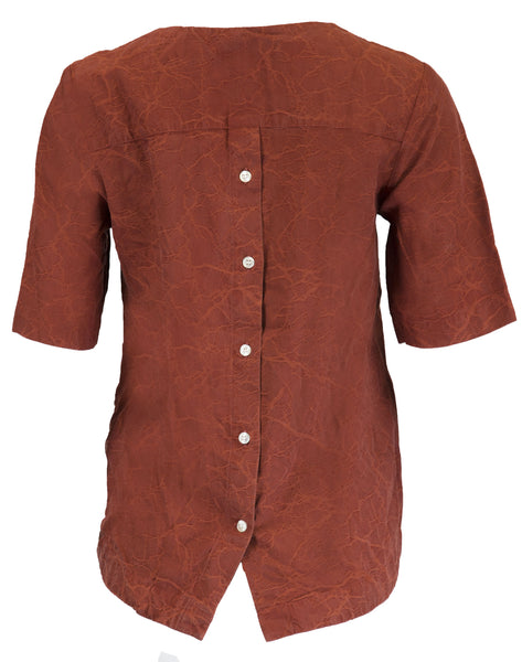 GANT RUGGER Women's Red Canyon Shirt Back Blouse 4382001 Size S $120 NWT