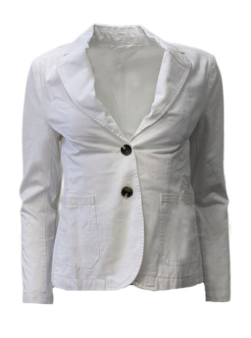 Gant Michael Bastian Women's White Washed Twill Blazer $295 NWT