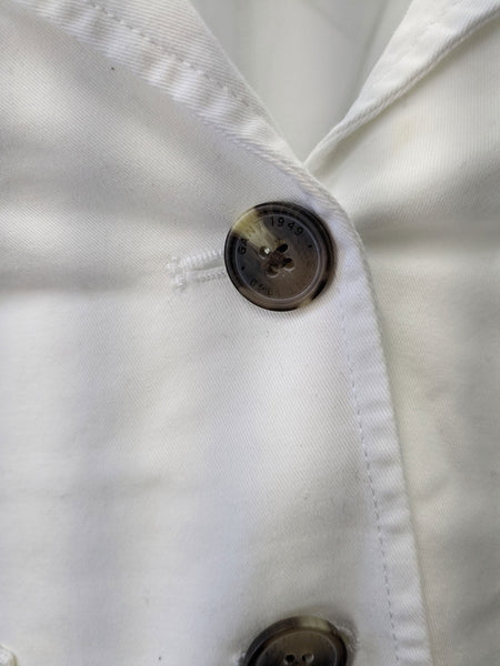 Gant Michael Bastian Women's White Washed Twill Blazer $295 NWT