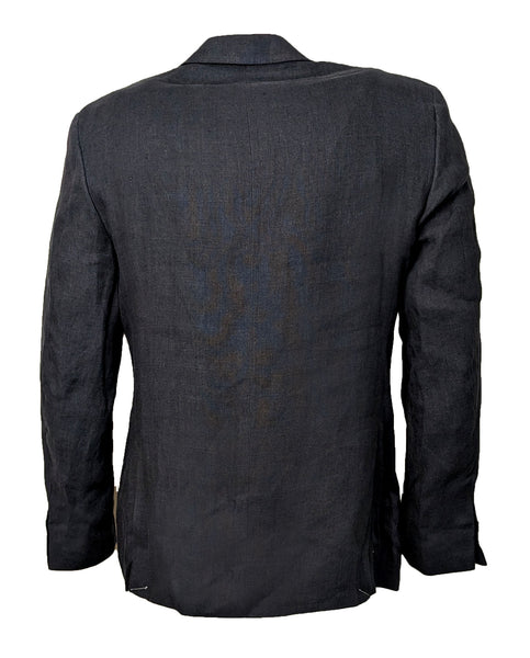 GANT Men's Black Pinpoint Linen Blazer 76512 Size 52 $745 NWT