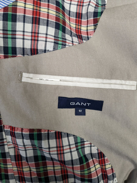 GANT Men's Wet Sand Preppy 2 Button Oxford Blazer 76340 Size 52 NWT