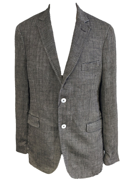 GANT Men's Dark Brown Preppy Herringbpne 2 Button Blazer 76538 Size 52 NWT