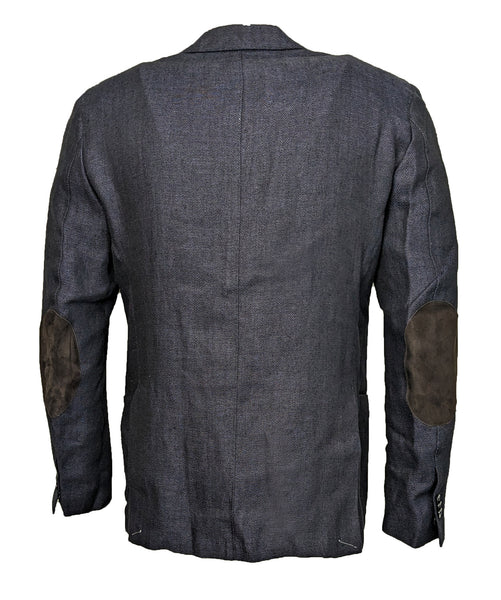 GANT LUXURY Men's Navy Herringbone Blazer 76546 Size 52 $895 NWT