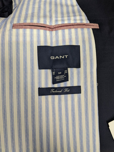 GANT P.N. Men's Evening Blue Tailored Fit The Tux Blazer Size 58 NWT