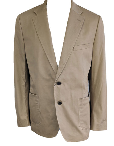GANT Men's Dark Khaki Classic Fit Casual Cotton Blazer 76894 Size 52 $495 NWT
