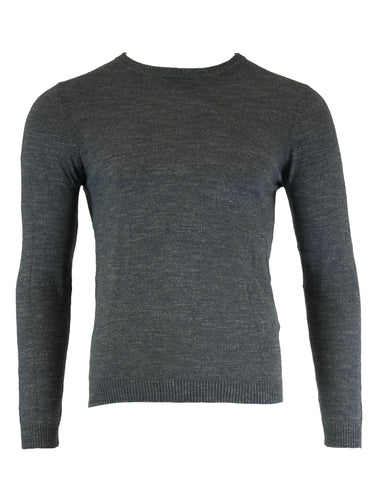 Gant Rugger Men's Melange Crew Sweater (84103), Medium, Stone Blue Melange