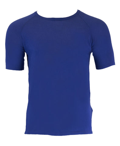 GANT RUGGER Men's Dark Ocean Blue Knitted Tee 84190 Size M $135 NWT