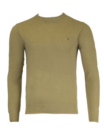 GANT Dry Sand Men's Cotton Pique Crew Sweater 80021 Size M $145 NWT