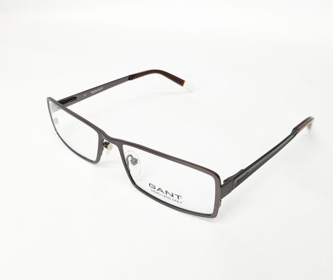 GANT Men's Rectangular Hallo Eyeglass Frames 54-17-140  -Satin Gunmetal NEW