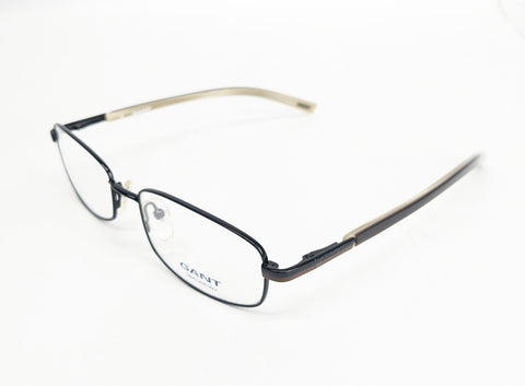 GANT Men's Oval Metal Iridium Eyeglass Frames 53-17-140 -Black/Brown  NEW