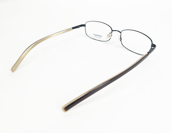 GANT Men's Oval Metal Iridium Eyeglass Frames 53-17-140 -Black/Brown  NEW