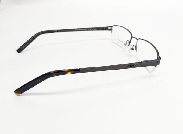 GANT Men's Half Rim Troy Eyeglass Frames  53-17-140   -Satin Brown  NEW
