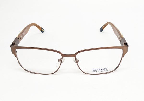 GANT Men's G106 Rectangular Metal Eyeglass Frames 54-15-140 -Satin Brown NEW