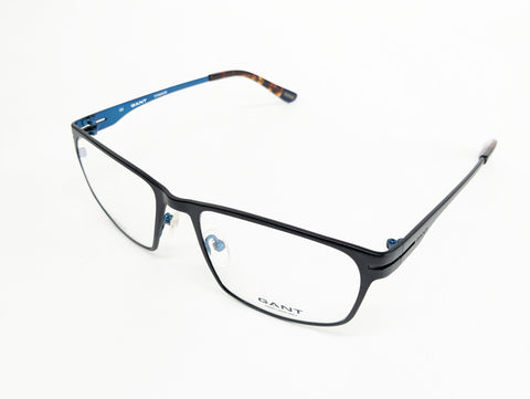 GANT Men's Metal G118 Eyeglass Frames 55-19-145 -Satin Black/ Blue NEW