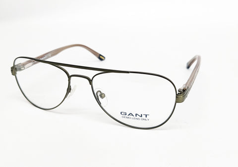 GANT Men's Metal Aviator G2025 Eyeglass Frames 55-17-140  -Satin Olive  NEW