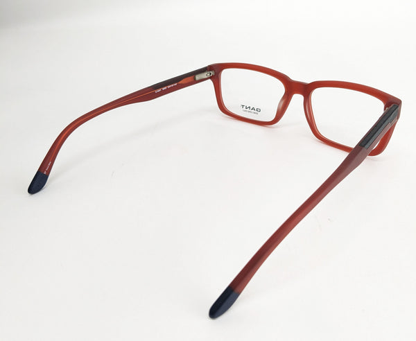 GANT Men's Rectangular G3001 Eyeglass Frames 54-16-145 -Matte Red NEW