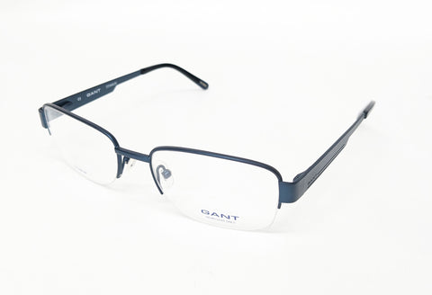 GANT Men's Half Frame G3011 Eyeglass Frames 53-18-145 -Satin Navy  NEW