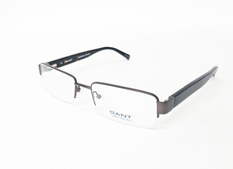 GANT Men's Half Rim G503 Eyeglass Frames 56-19-145  -Gunmetal Tortoise NEW