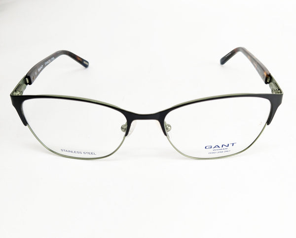 GANT Women's Oval Metal GA4033 Eyeglass Frames 53-17-135  -Black/Green NEW