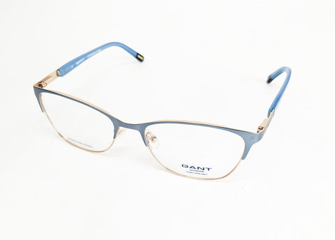 GANT Women's Oval Metal GA4033 Eyeglass Frames 53-17-135  -Blue/Gold NEW
