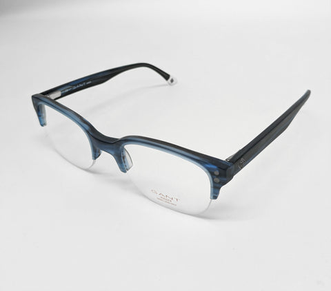 GANT RUGGER Men's Half Rim Tosh Eyeglass Frames 50-20-145  -Matte Blue NEW