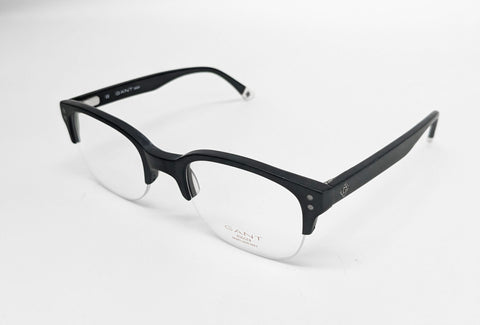 GANT RUGGER Men's Half Rim Tosh Eyeglass Frames 50-20-145  -Matte Black NEW