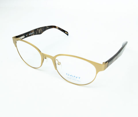 GANT Women's Round Metal Jules Eyeglass Frames 50-19-135 -Satin Gold NEW