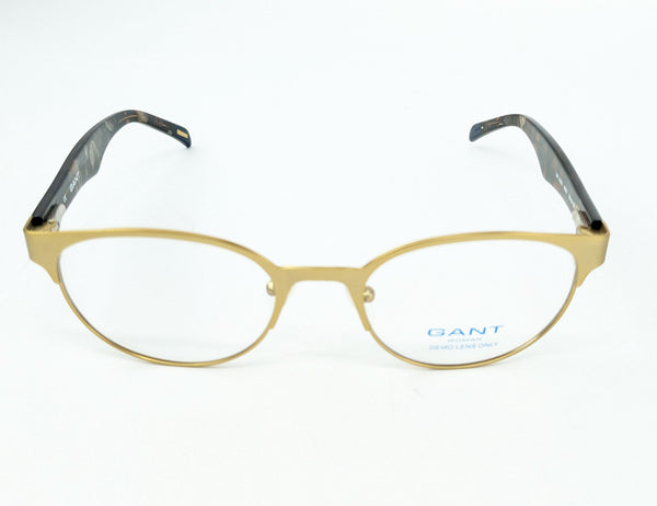 GANT Women's Round Metal Jules Eyeglass Frames 50-19-135 -Satin Gold NEW