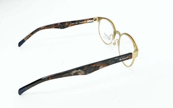 GANT Women's Round Metal Jules Eyeglass Frames 50-19-135 -Satin Gold NEW