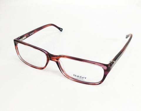 GANT Women's Rectangular GW107 Eyeglass Frames 56-15-135 -Red Horn NEW