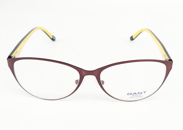 GANT Women's Metal GW4020 Eyeglass Frames  52-15-140  -Burgundy/ Yellow NEW