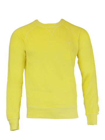 GANT Men's Light Yellow Sunbleached Crew Neck Sweatshirt 266100 Size M $120 NWT