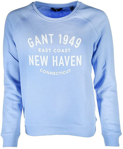 GANT Frost Blue Mel O2 Gant New Haven C-Neck Sweatshirt 226141 Size M $165 NWT