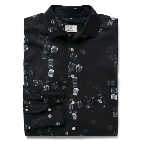 GANT DIAMOND G Men's Fitted Printed Ice Cubes Shirt 3050666 Size M $185 NWT