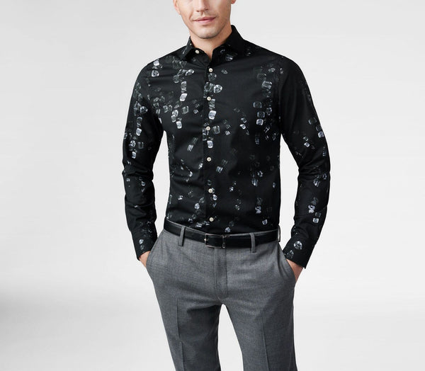 GANT DIAMOND G Men's Fitted Printed Ice Cubes Shirt 3050666 Size M $185 NWT