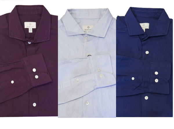 GANT DIAMOND G Men's Fitted Cocktail Cuff Dress Shirt 3050766 Size M $225 NWT