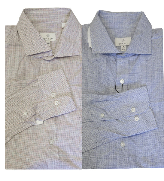 GANT DIAMOND G Men's Mini Dot Fitted Spread Collar Shirt 305116 Size M $225 NWT