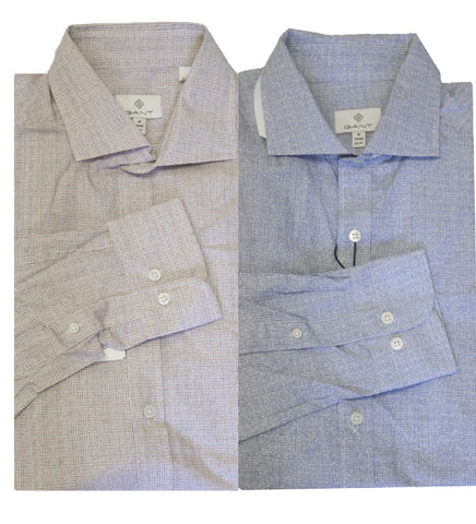 GANT DIAMOND G Men's Mini Dot Fitted Spread Collar Shirt 305116 Size M $225 NWT