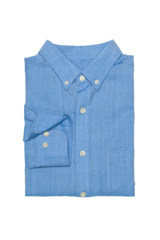 GANT DIAMOND G Blue Men's Wool Commuter Slim Shirt 3051362 Size M $225 NWT